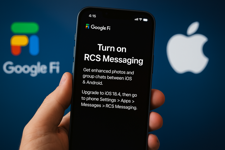 RCS Messaging Officially Rolls Out to iPhone Users on Google Fi with iOS 18.4 Update