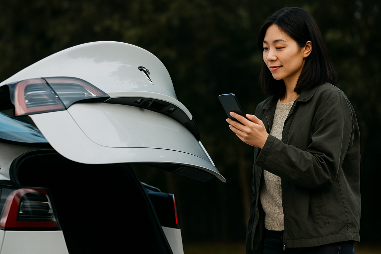 ​Tesla Enhances Android App with Ultra-Wideband Support, Hands-Free Trunk Access, and Dashcam Viewer​