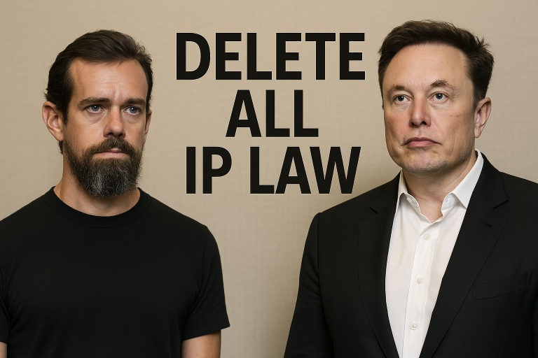 Jack Dorsey and Elon Musk Reignite Global IP Debate With Call to Scrap Intellectual Property Laws
