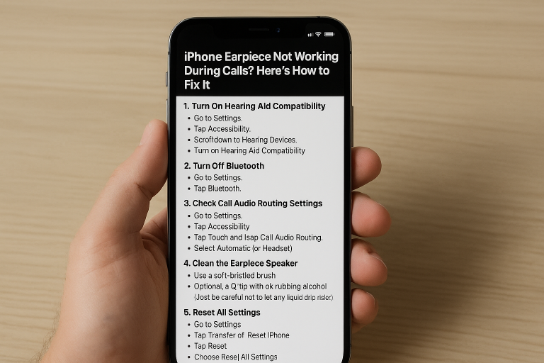 iPhone Earpiece Not Working During Calls? Here’s How to Fix It