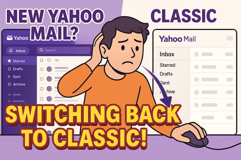 How to Switch Versions of Yahoo Mail When the Option to Go Back is Missing or Hidden